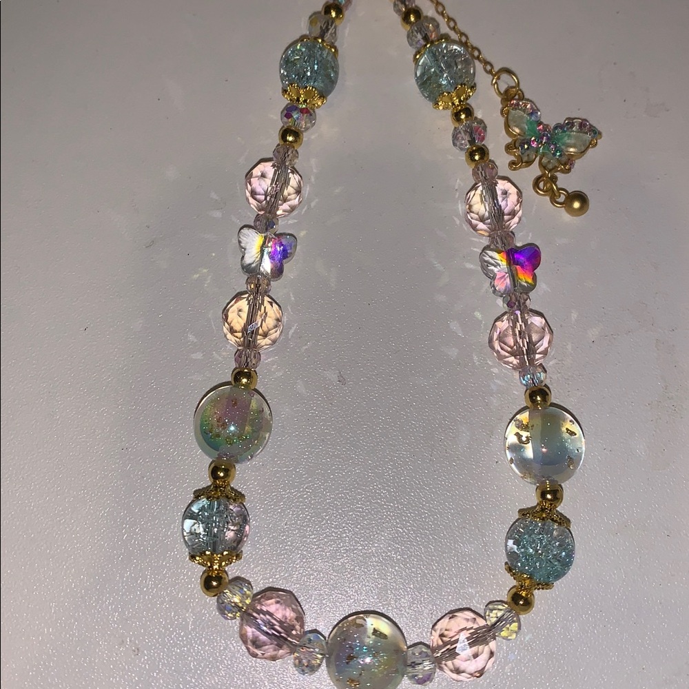 Aurora borealis Crystal purse/bag charm keychain